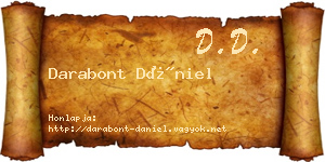 Darabont Dániel névjegykártya